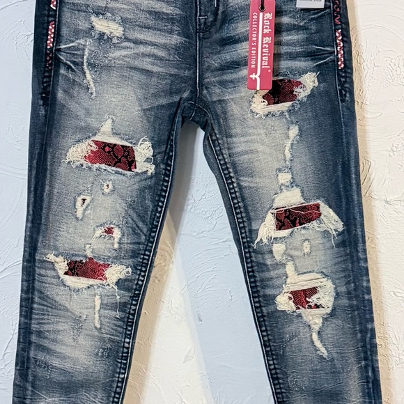 Rock Revival Collector’s Edition #445/825 Carmine Ultra High Rise Skinny Jeans - Picture 9 of 16